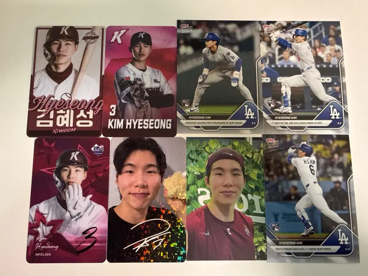 키움 히어로즈 출신 엘에이 다저스 김혜성 포카 topps 포함 일괄