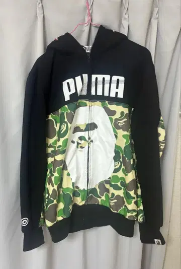 가격 인하 협상 PUMA 카모 패턴 후드 부착 후드티