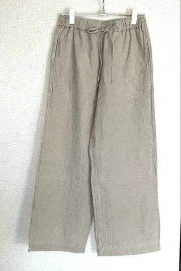 무인양품 린넨 세탁 마감 이지 와이드 팬츠 아이보리