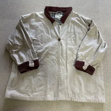 90s 구제 의류 헌팅 자켓 커버올 덕지 옷깃 가죽 블레이저