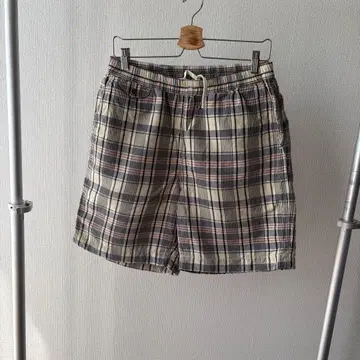 PHIGVEL LINEN/COTTON CHECK SHORTS 사이즈 L