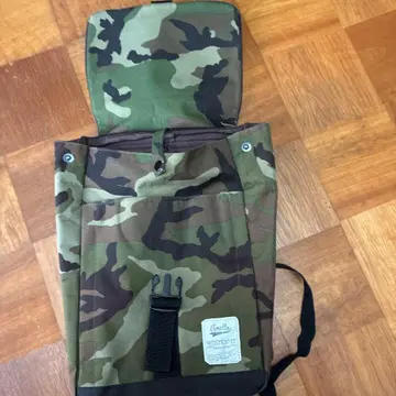 카모 패턴 백팩 캔버스 소재