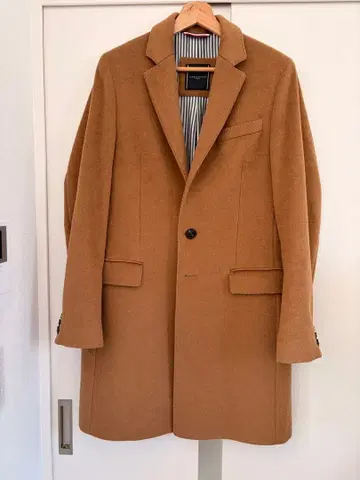 TOMMY HILFIGER 브라운 체스터 코트