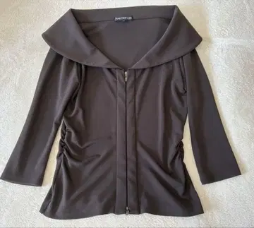 FOXEY NEW YORK 여배우 옷깃 가디건 사이즈 40 브라운