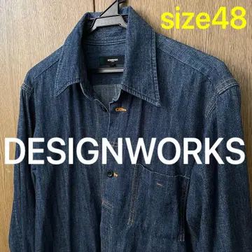 DESIGNWORKS 데님 셔츠 빈티지 면 100% 일본제 48L