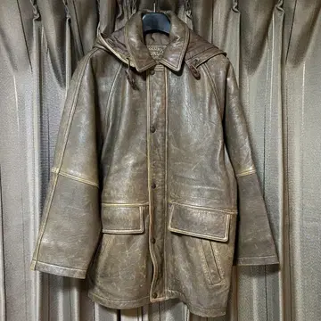 양가죽 레더 코트