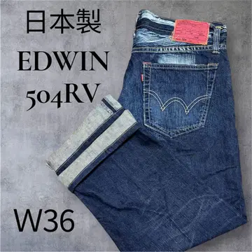 EDWIN 504RV 일본제 W36 데미지 허니컴 데님 빈티지