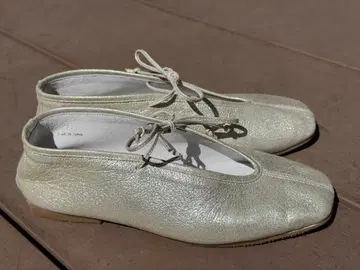23cm: SUI Lace up ballet 신발 (실버)