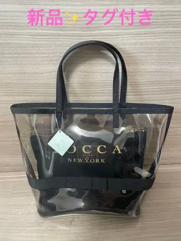 [ 새상품 택 포함 ] TOCCA 토카 클리어 토트백 내부 파우치 포함