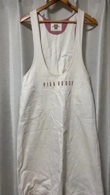 PINKHOUSE 오버롤 스커트 오프화이트 구제 의류 핑크하우스