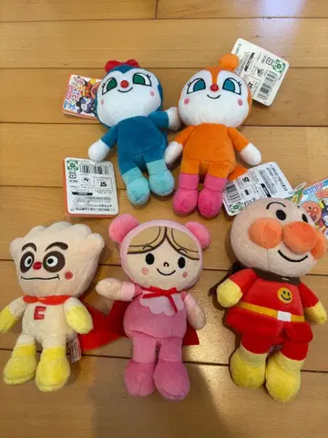 [미사용 새상품] 호빵맨 쁘띠 비즈 봉제 인형 세트