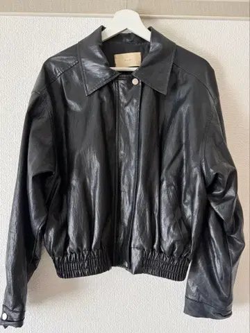 ODOR 블랙 가죽 자켓