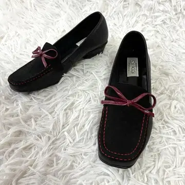 컨디션 최상 foot IKS 로퍼 리본 스티치 블랙 22.5 일본제