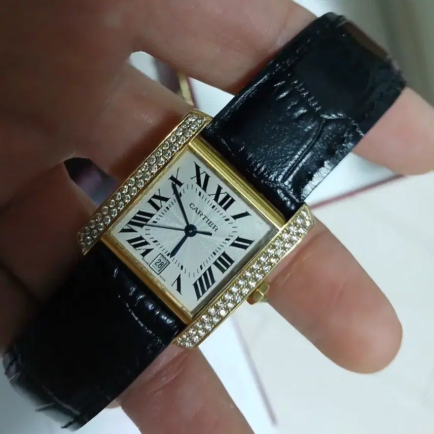 까르띠에 탱크 디버클 18k 금통 오토매틱 풀세트 사진 1
