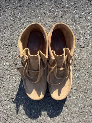 Clarks 왈라비 스웨이드 베이지 25.5cm 남성용 부츠