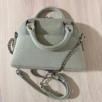 AZUL BY MOUSSY 더블 지퍼 미니백 데님