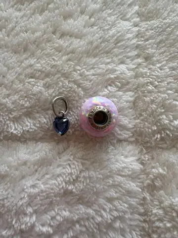Pandora 핑크 비즈 하트 참