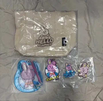 BT21 COOKY 토트백 키링 패스케이스 제일복권 세트