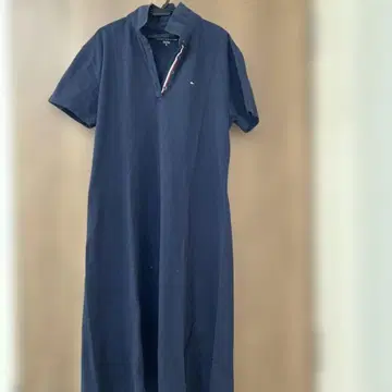 TOMMY HILFIGER 네이비 반팔 원피스
