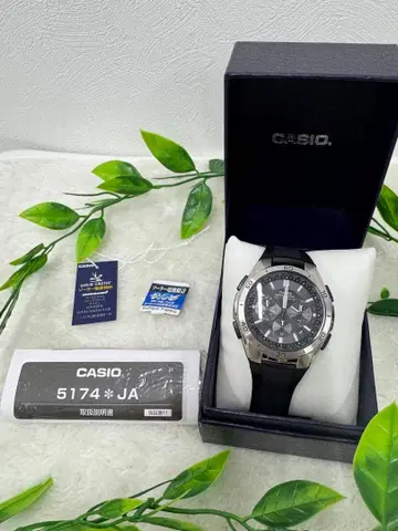 [부동] CASIO WAVECEPTOR 블랙 손목시계