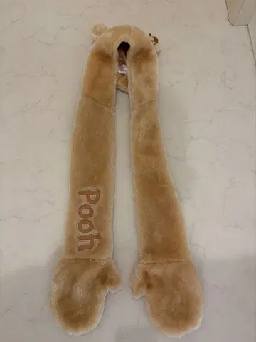 푸우 플리스 스카프 장갑 포함