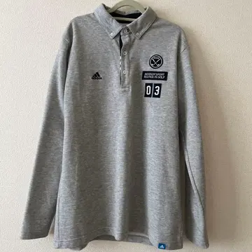 adidas 골프 긴팔 피케 셔츠 L 그레이 아디다스 스포츠 웨어
