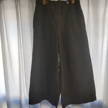 팔라스 팰리스 카키 와이드 팬츠 허리밴딩