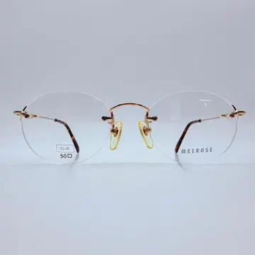 빈티지 MELROSE 안경 프레임 무테 골드 일본제