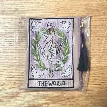KANKAN 자수 파우치 타로 카드 THE WORLD