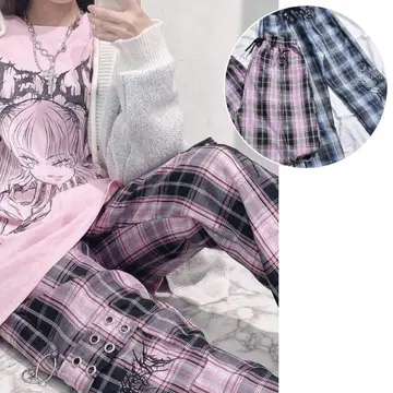 볼칸 & 아프로다이티 반지 x 체인 체크 팬츠 (PINK)
