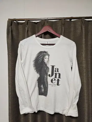 JANET JACKSON 롱 T 구제 의류 투어 2015 티셔츠
