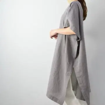 새상품급 evameva 코튼 린넨 판초