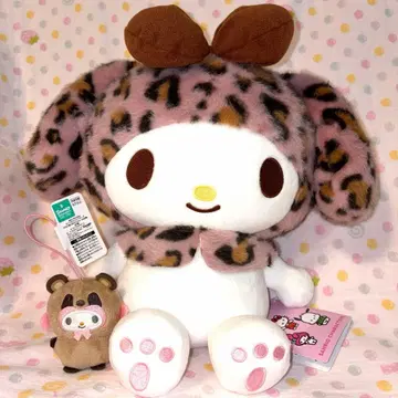 마이멜로디 레오파드 무늬 인형 봉제 인형 마스코트 2점 세트
