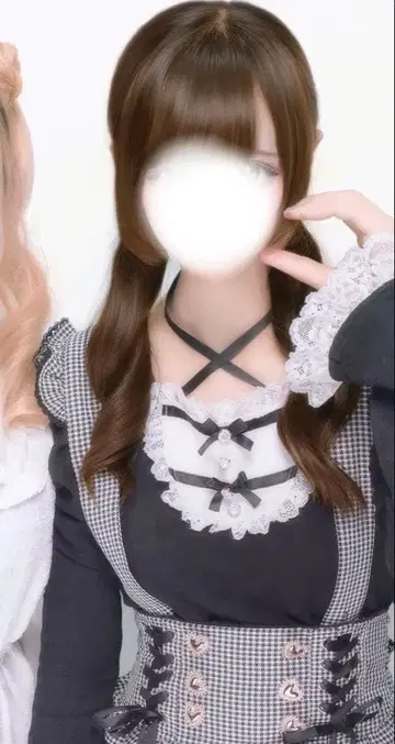 LIZLISA 사다리 리본 체크 티어드 치마바지