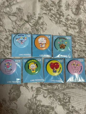 BTS BT21 미니 캔 배지 컴플리트 세트