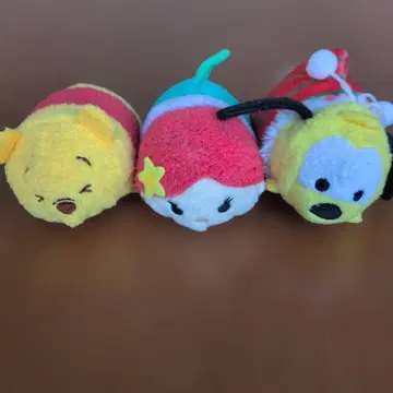 푸우 아리엘 플루토 봉제 인형 세트
