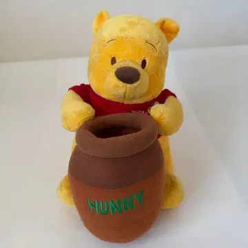 푸우 봉제 인형 허니 포트 포함 약 30cm
