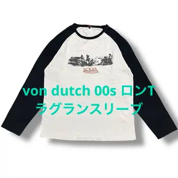von dutch 00s 래글런 슬리브 롱T 클래식카 바이커