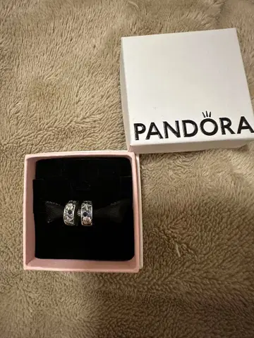 Pandora 스톤 부착 클립 참 2개 세트