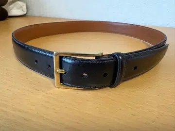 BROOKS BROTHERS 블랙 가죽 벨트 금색 브룩스 브라더스