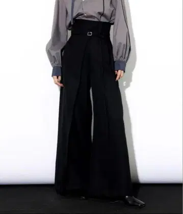 유나이티드 도쿄 hakama 턱 와이드 팬츠 블랙