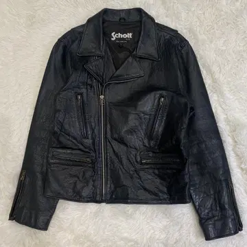 Schott 샷 천연 가죽 더블 라이더 자켓 블랙 L 사이즈