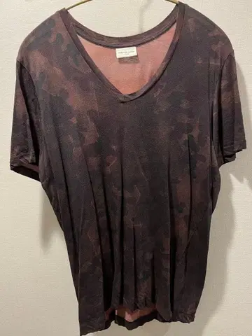 DRIES VAN NOTEN 카모 패턴 V넥T셔츠