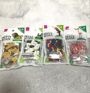 다이소 푸치 블록 4개 세트 동물 블록