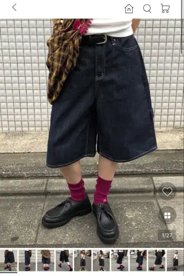 nugu 버뮤다 데님 팬츠
