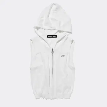 Mischief RHOMBUS HOODED KNIT VEST 화이트