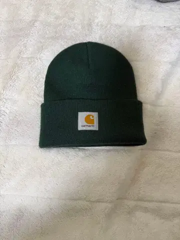 Carhartt 다크 그린 니트 모자
