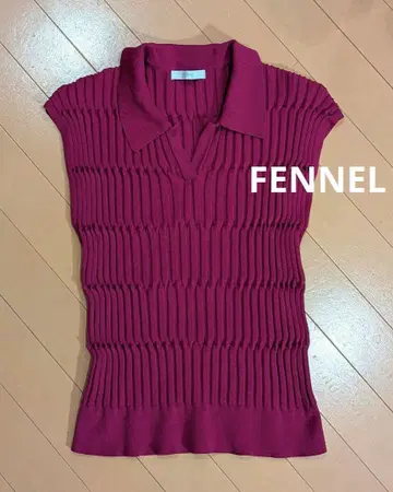 FENNEL 스트레치 리브 니트 스키퍼 프렌치 슬리브 야마다야