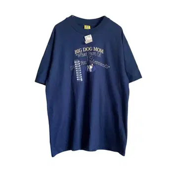 90s 00s deadstock 택 포함 big dog 프린트 T셔츠