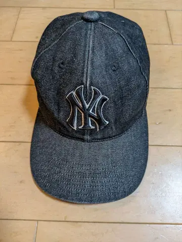 [00s/레어] NY 양키스 데님 캡 쿠리하라 제조 MLB 블랙